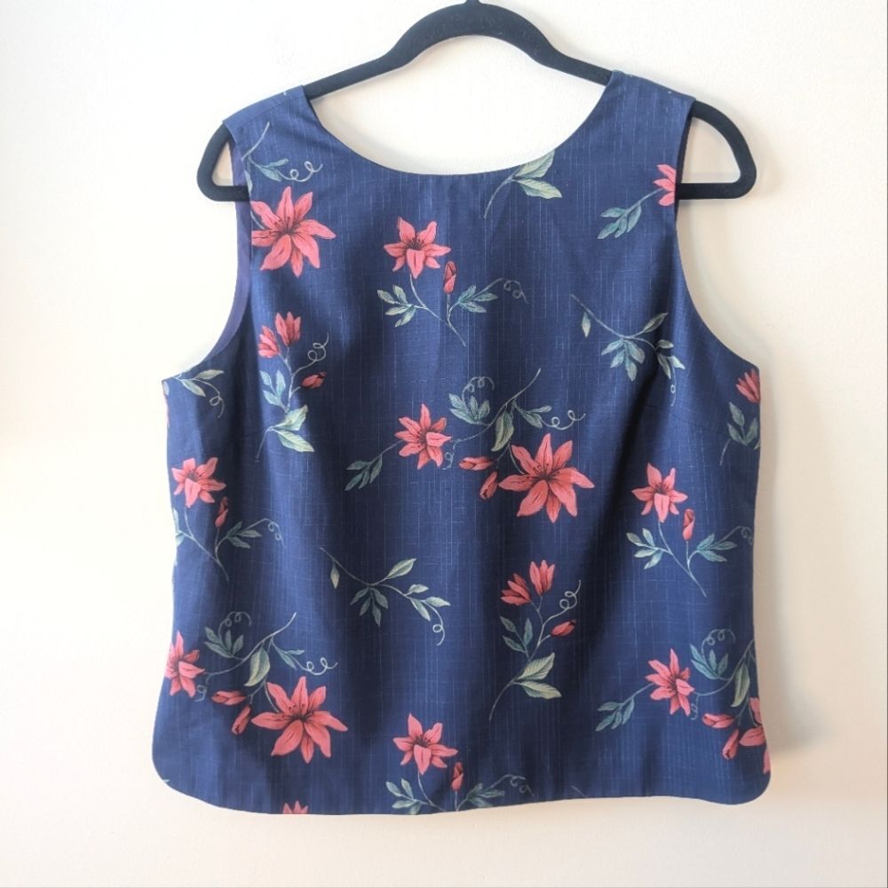 Tommy Bahama Women's Sleeveless Hibiscus Silk Top Vintage Size Large